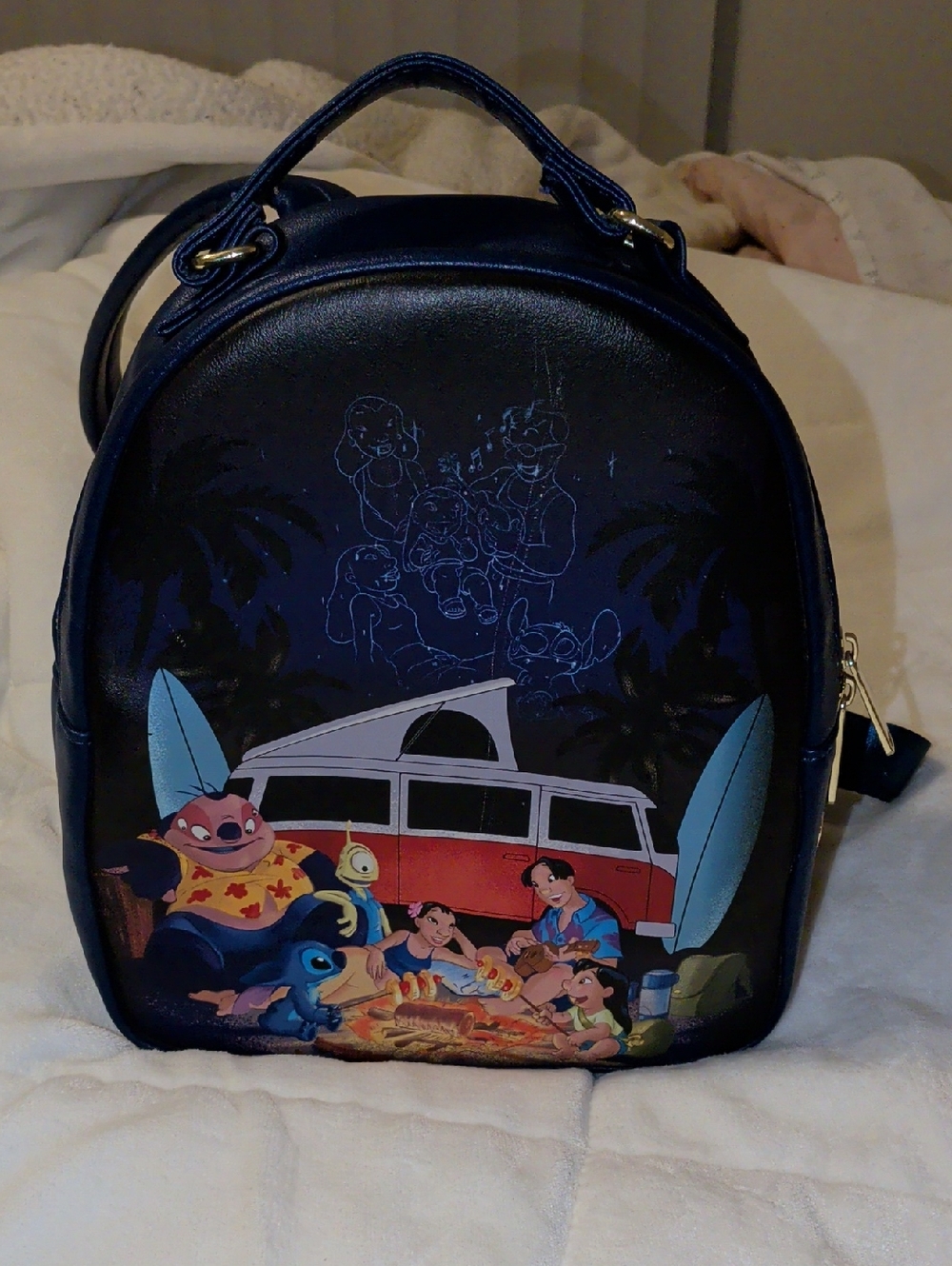 Disney Lilo & Stitch Campfire on Beach Mini Backpack Her Universe Ohana Family